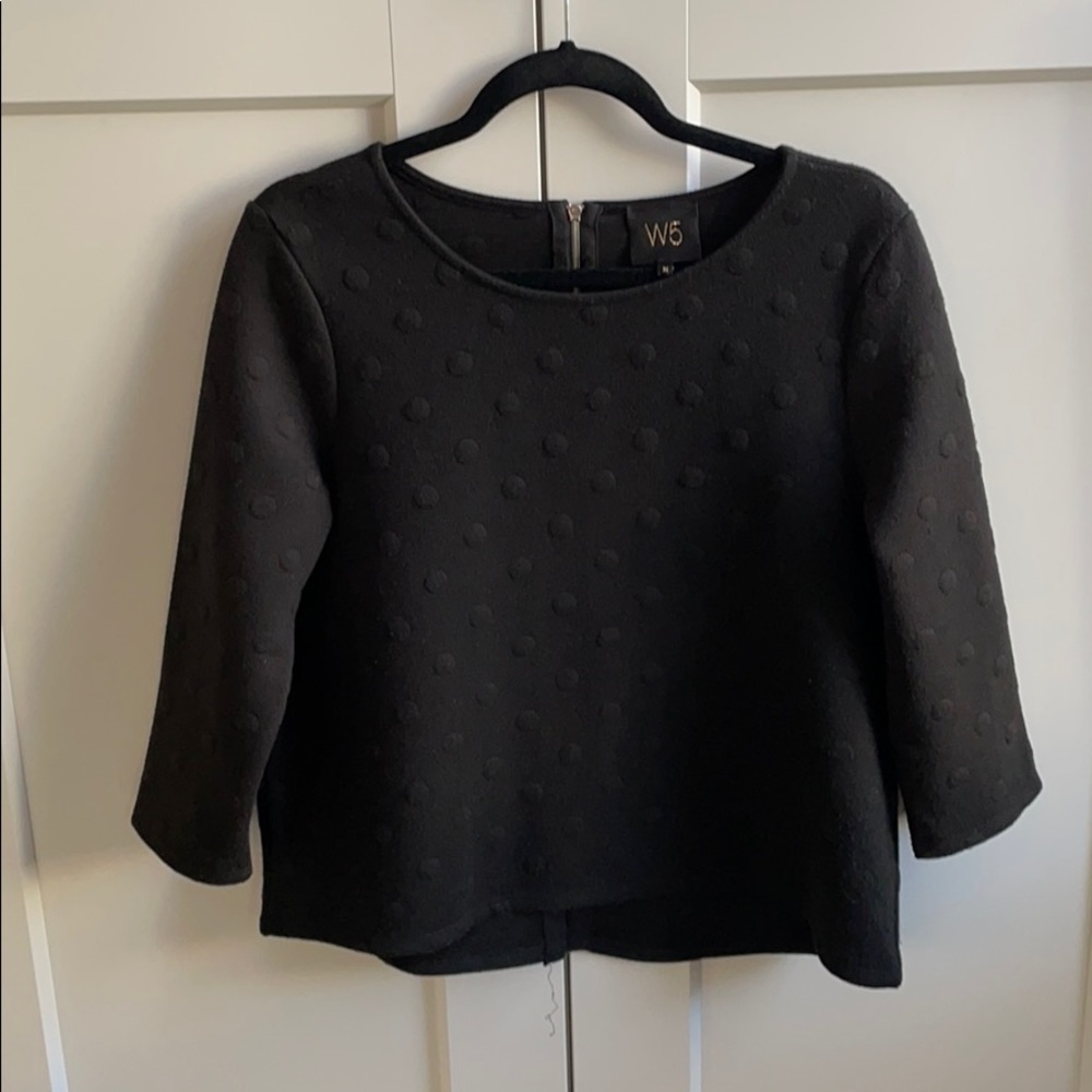 W5 Embossed Dot sweatshirt black